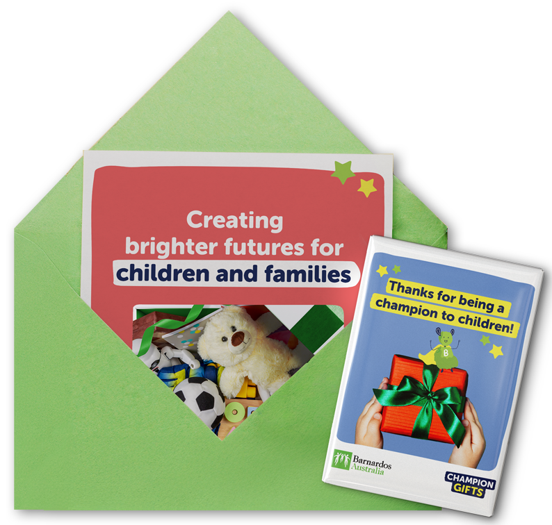 Mockup of Champion Gifts Physical Card and Magnet